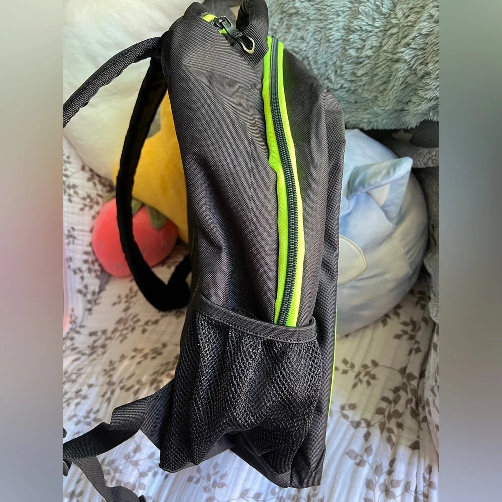 adidas Black Backpack with Neon Green Trim
